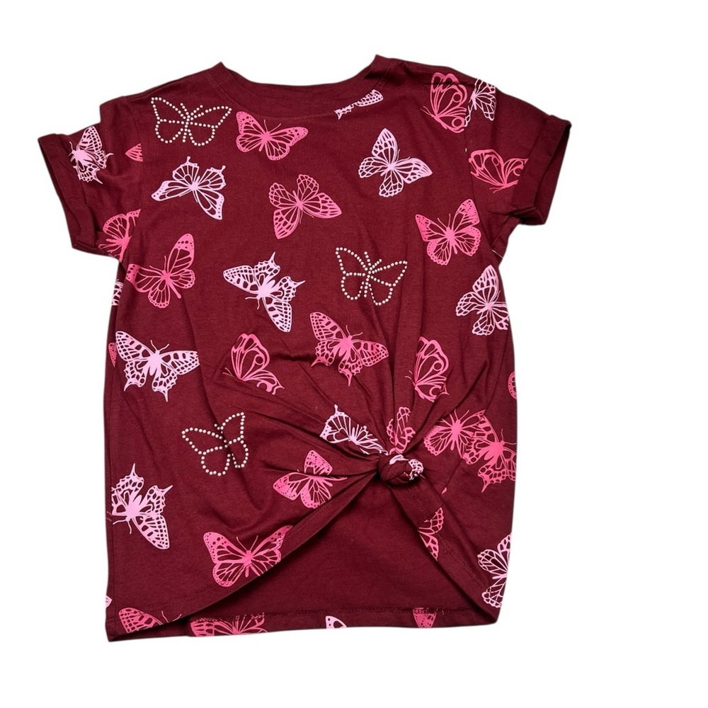 Kids' Burgundy Butterfly Tee